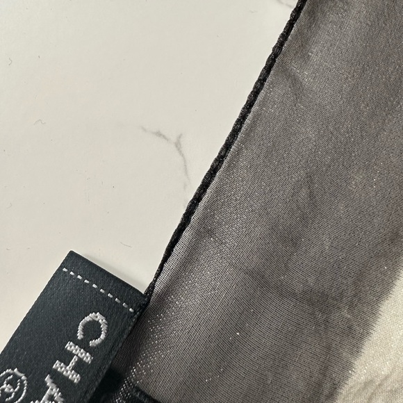 CHANEL Metallic Black & Cream Print Sheer Silk Scarf in Chanel Gift Box - Picture 15 of 16